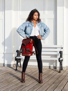 sac à dos rouge femme