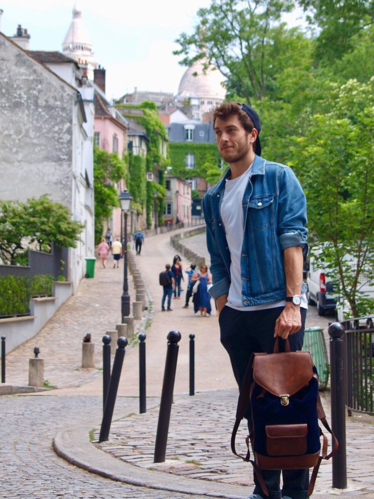 backpack urbain cuir vintage rétro homme