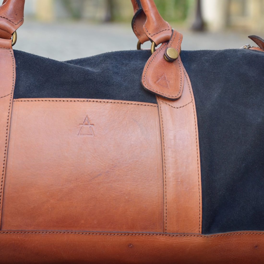 Sac De Nuit En Cuir Vintage - Marron - Bagage à Main Avec Sangle - Week-end