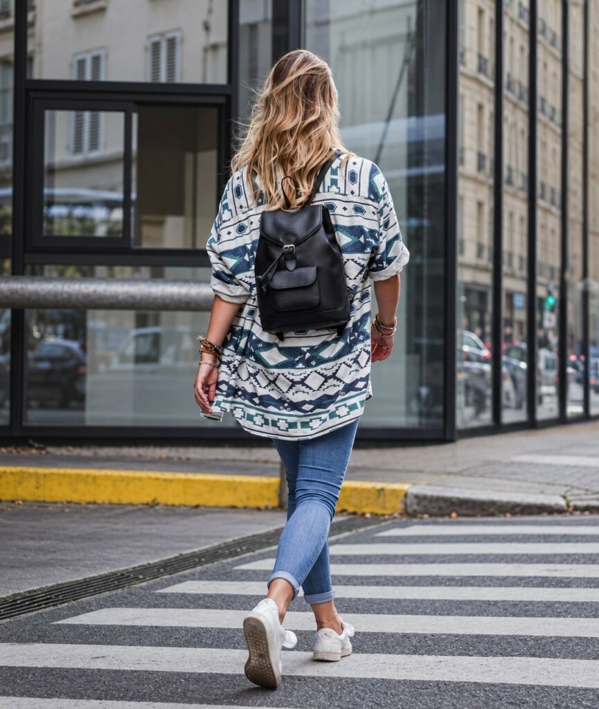 LOU Cuir Noir porté dans la rue