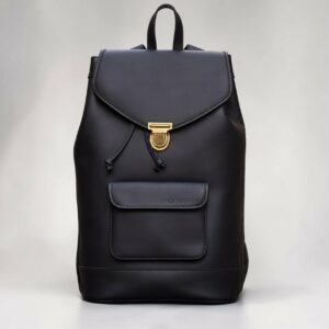 sac à dos noir cuir noir homme