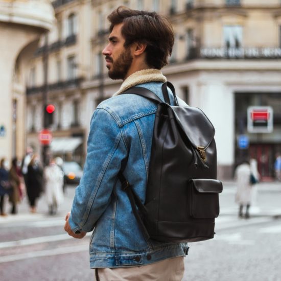 sac à dos cuir noir homme