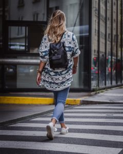 sac à dos en cuir noir femme