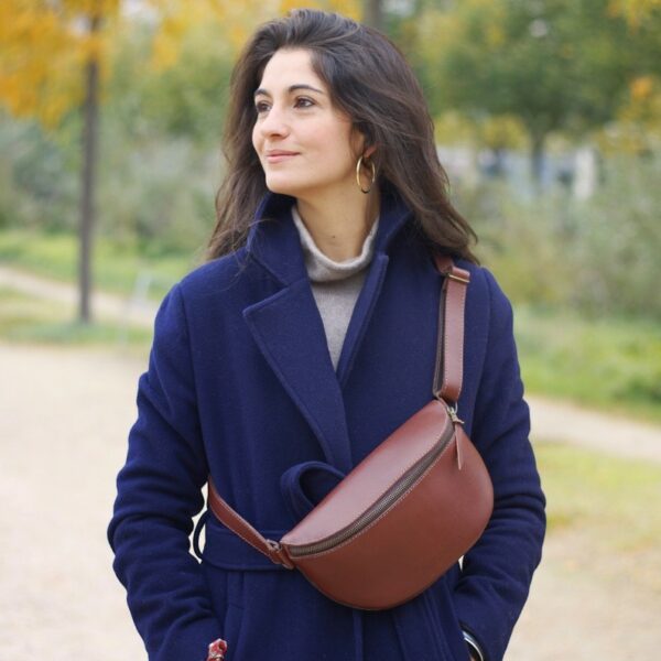 sac banane cuir femme