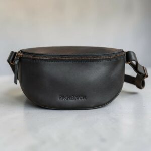 sac banane cuir noir new