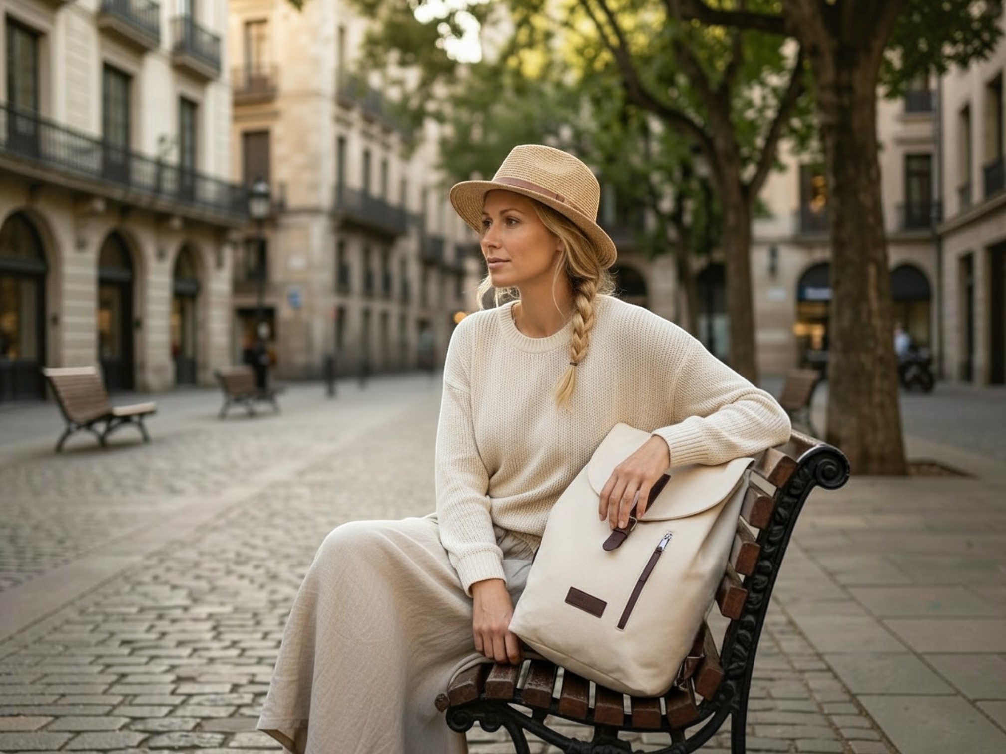 sac à dos blanc ville