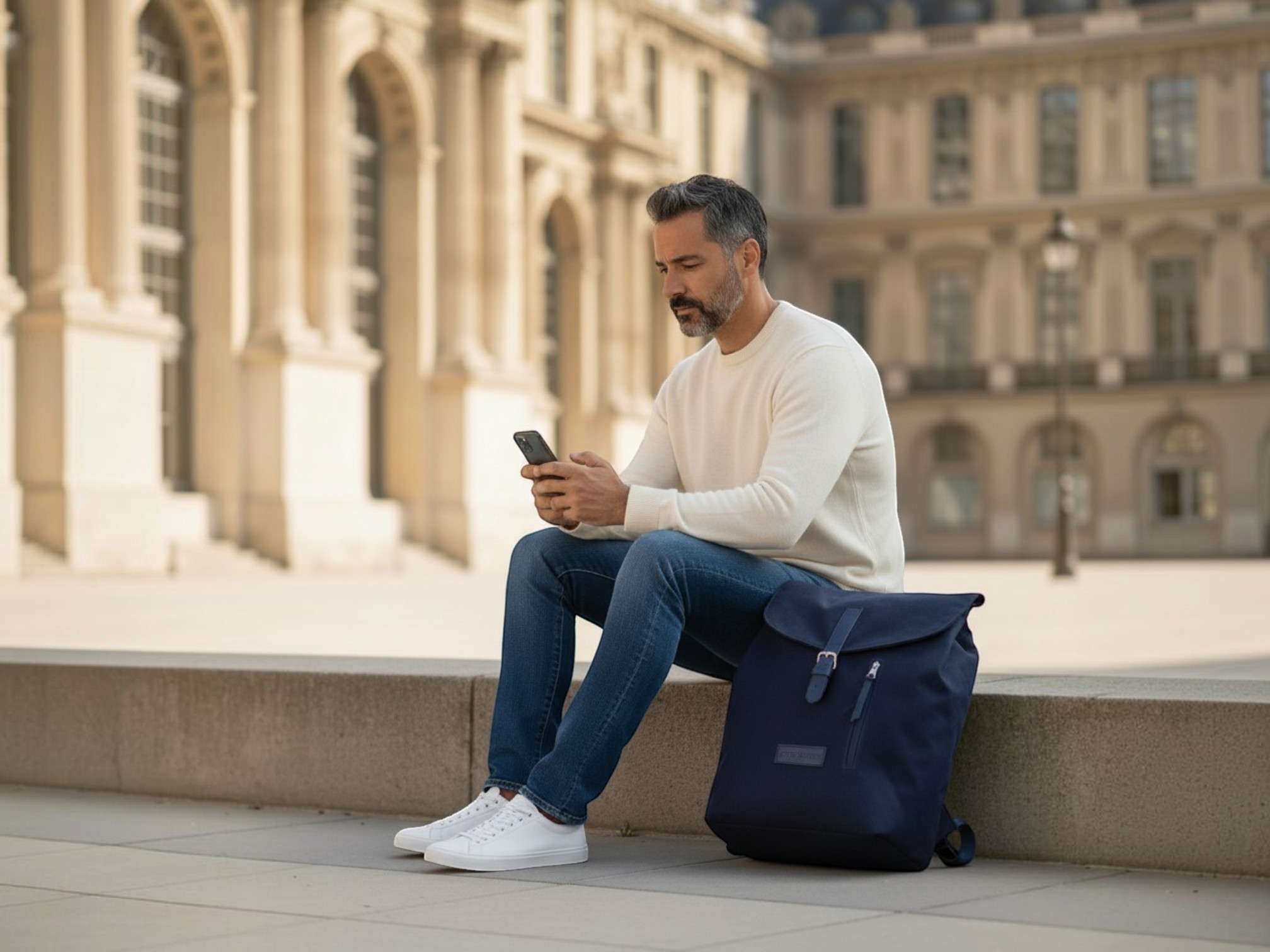 sac à dos noir homme ville