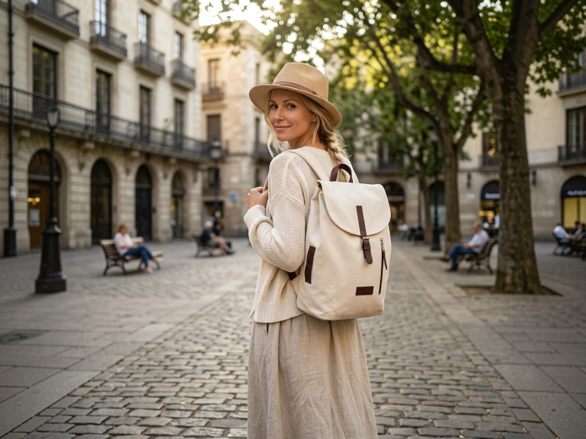 sac à dos blanc été