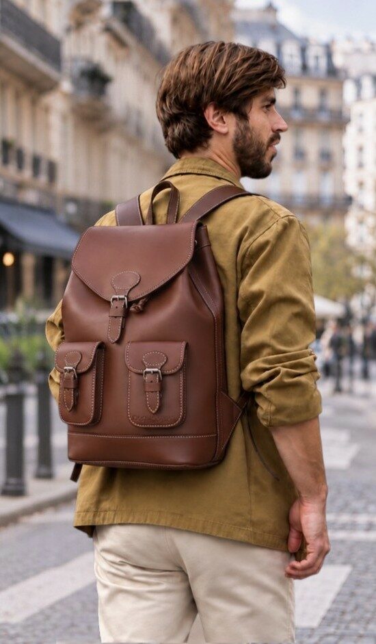 sac à dos homme cuir ville