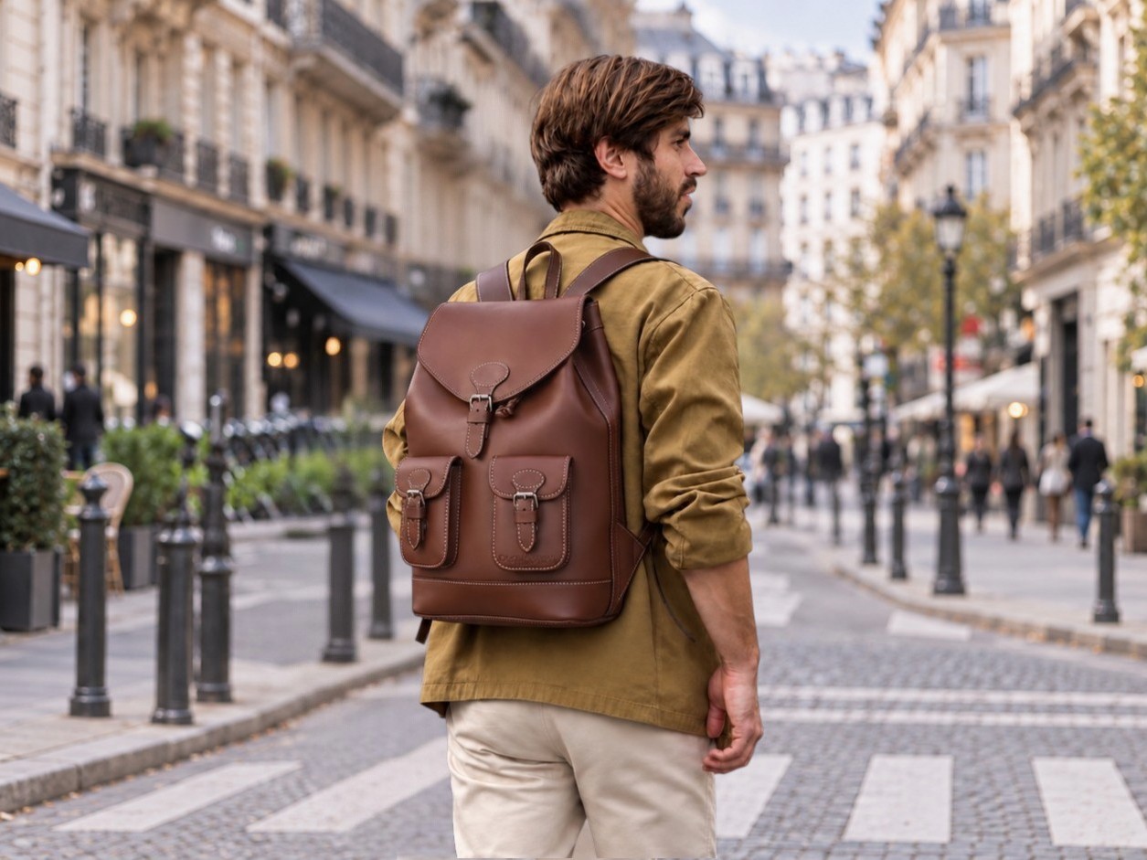 sac à dos homme cuir ville