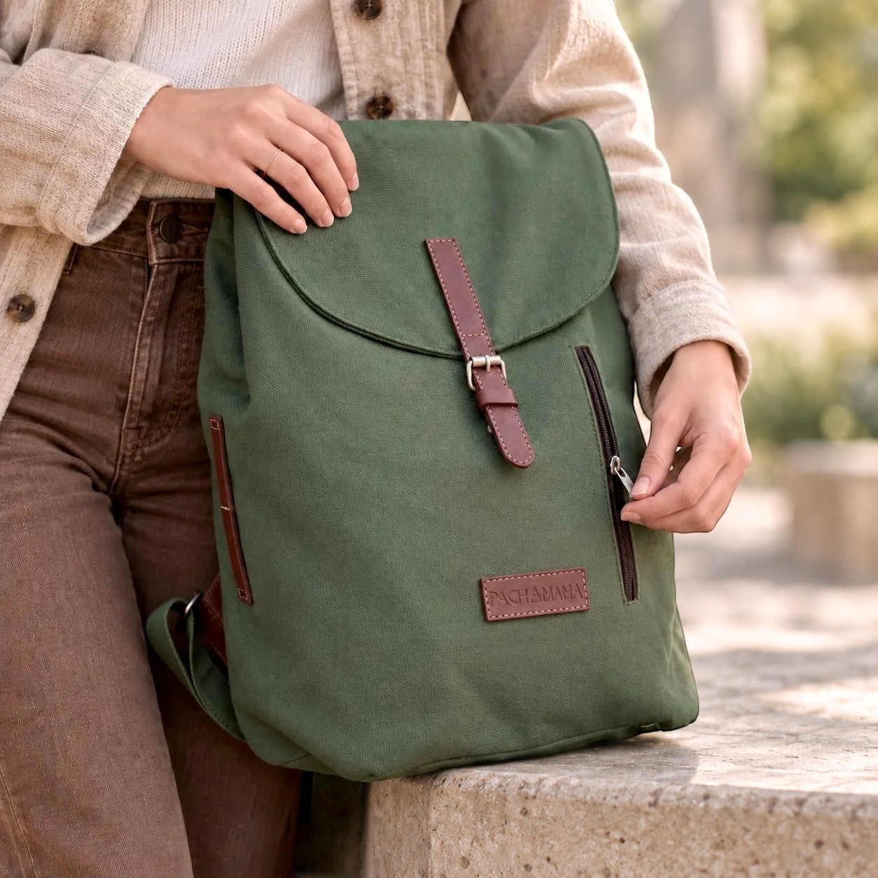 sac à dos vert ville