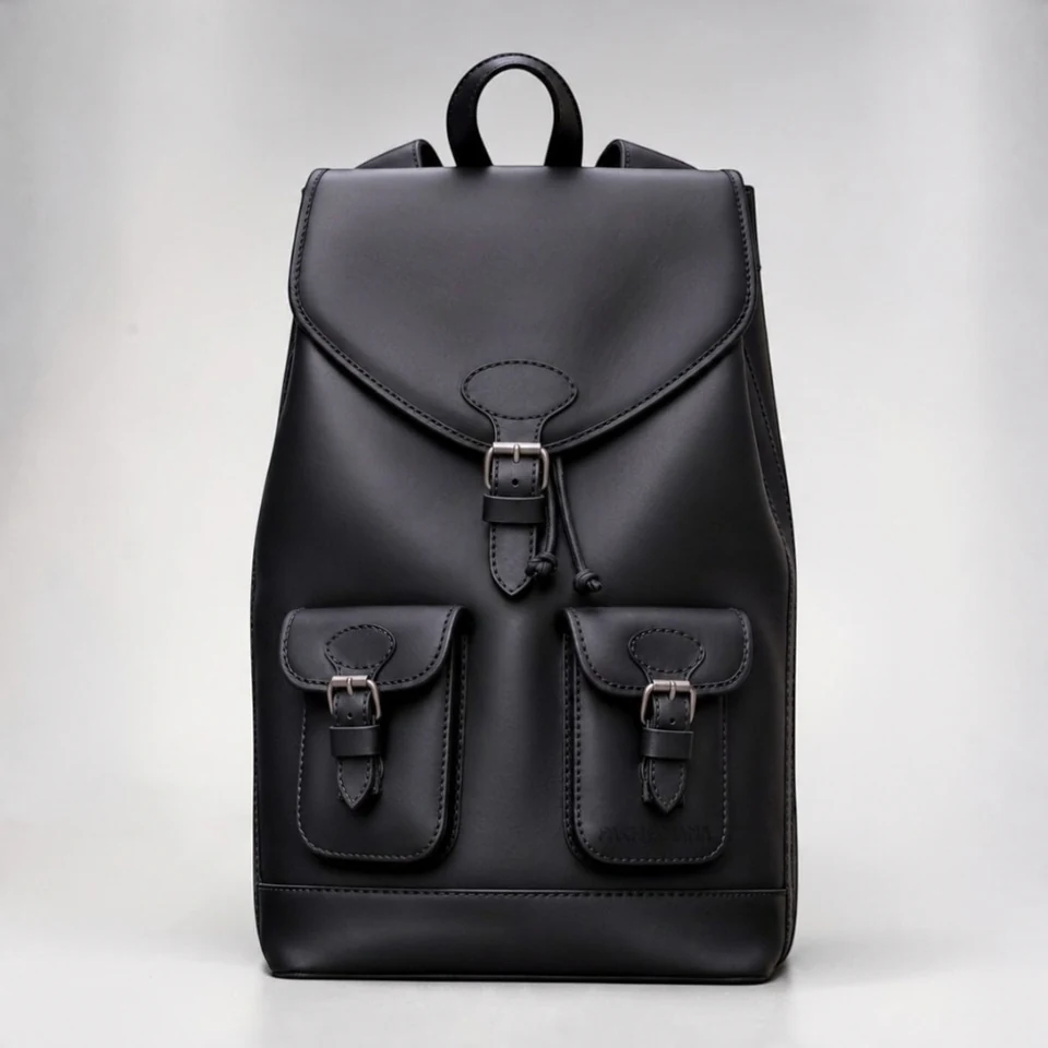 sac à dos cuir noir new